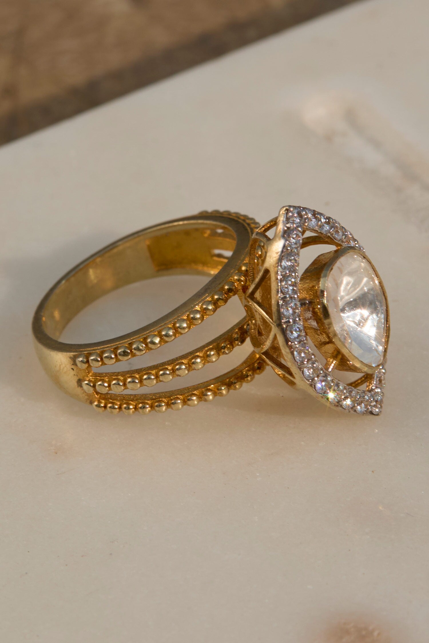 Marquise Polki Ring 