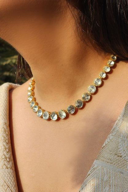 Polki Necklace Set with Earrings 