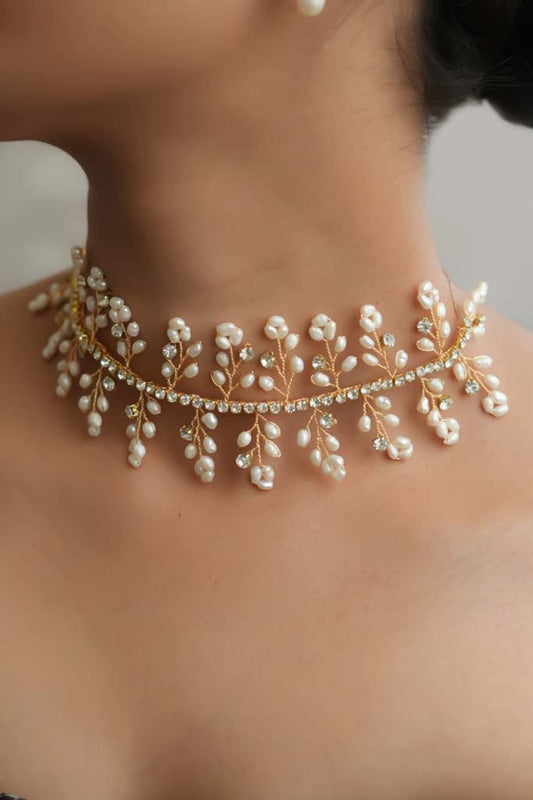 Ocean Mist Pearl Choker Necklace 
