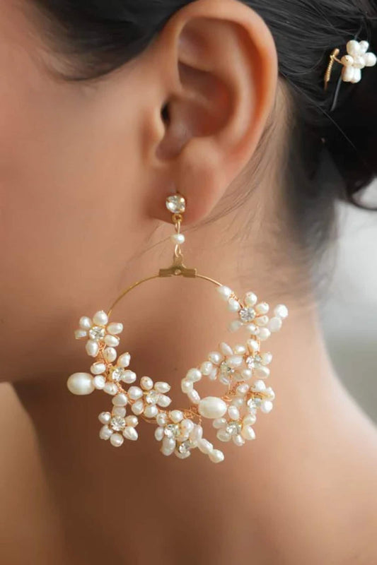 Ocean Mist Pearl Dangle Earrings 