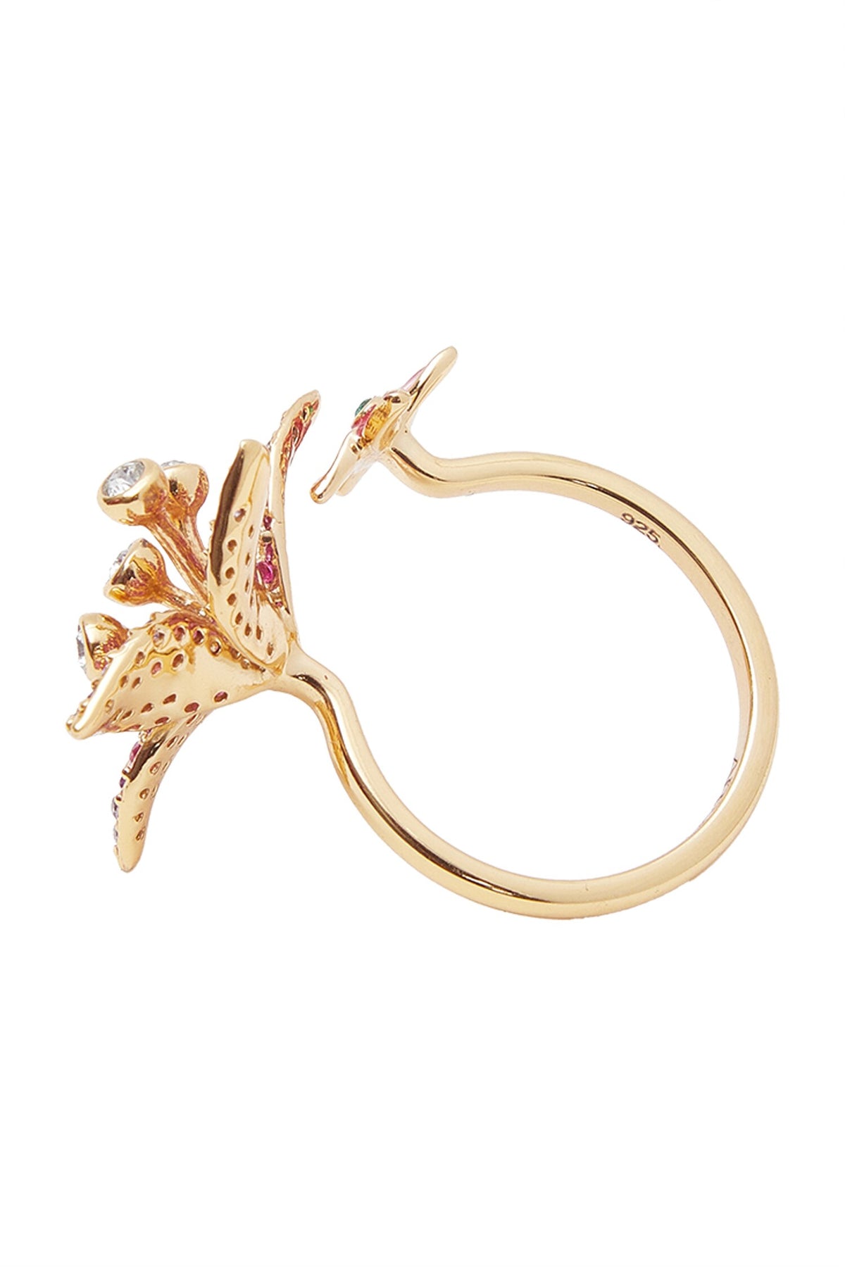 Floral Stone Embellished Ring 