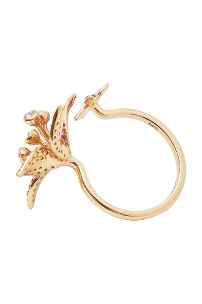 Floral Stone Embellished Ring 