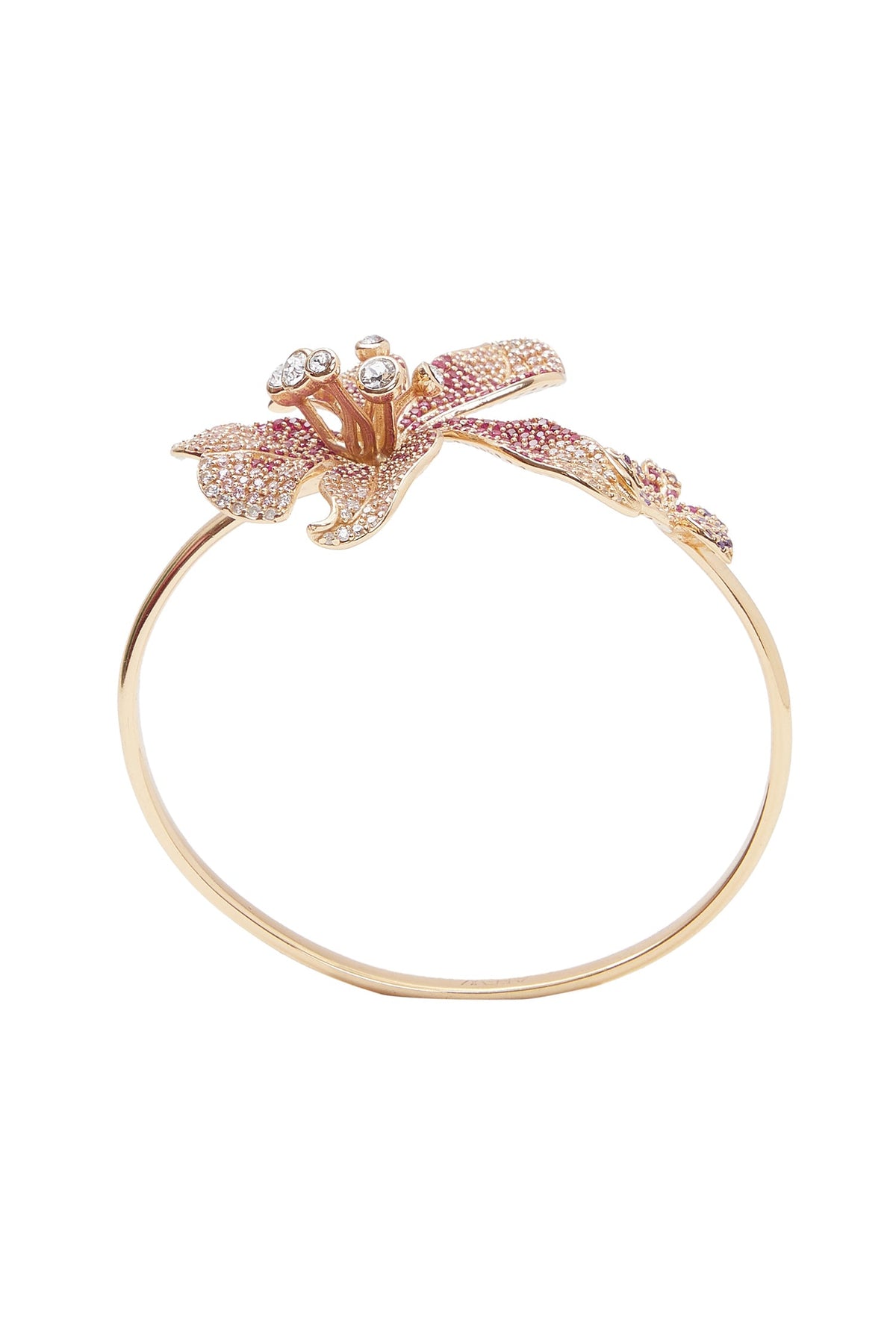 Floral Stone Embellished Bangle 