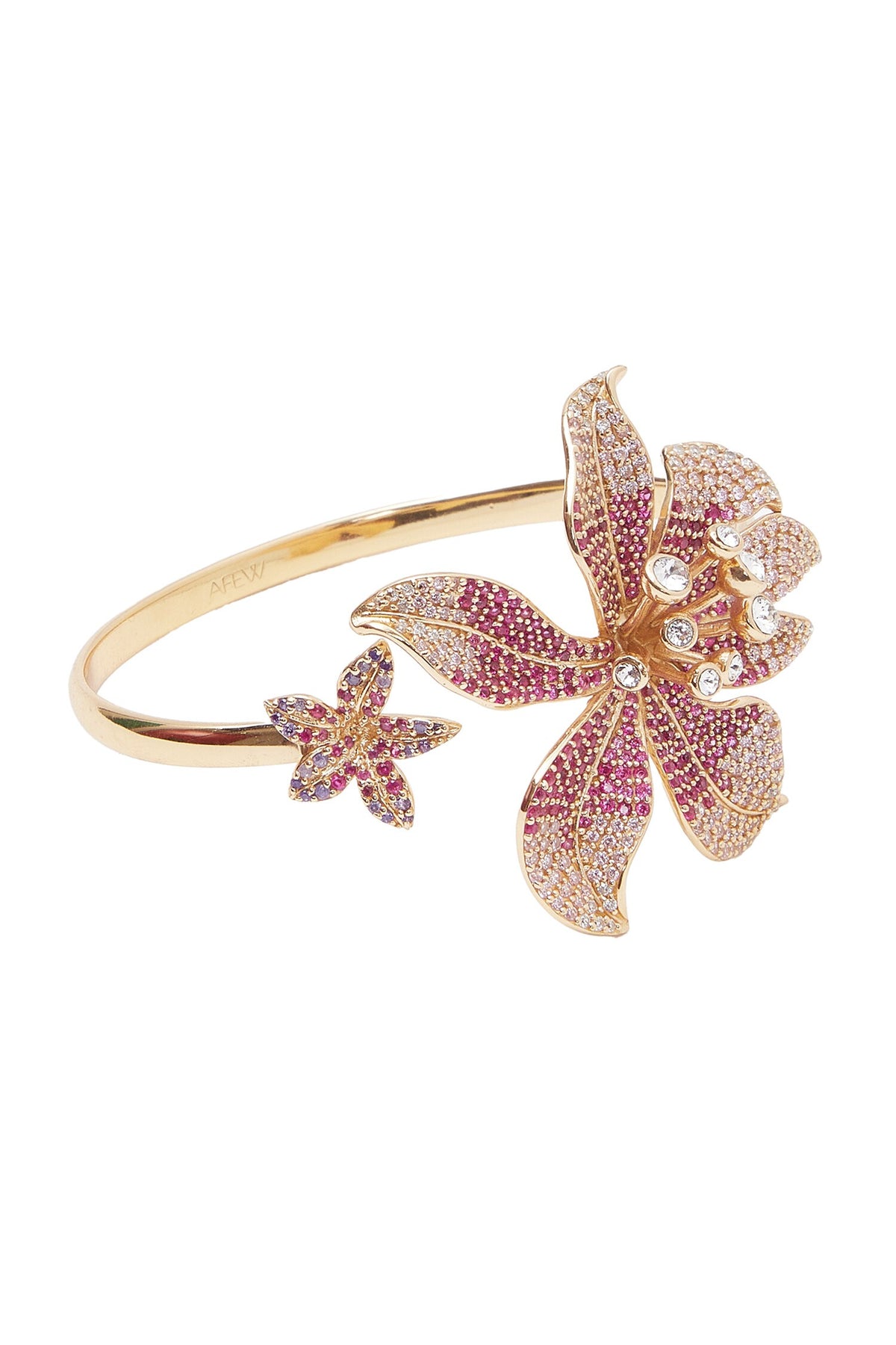 Floral Stone Embellished Bangle 