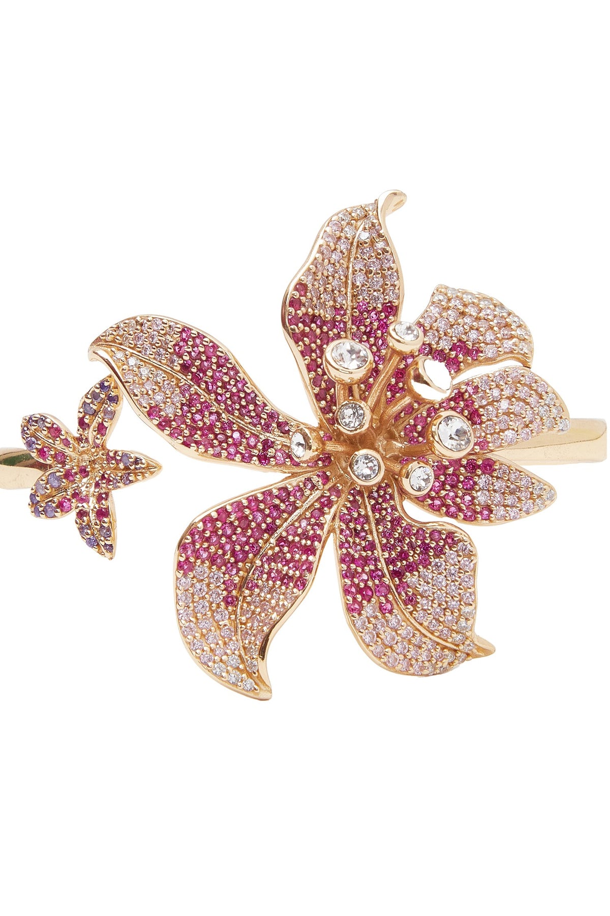 Floral Stone Embellished Bangle 