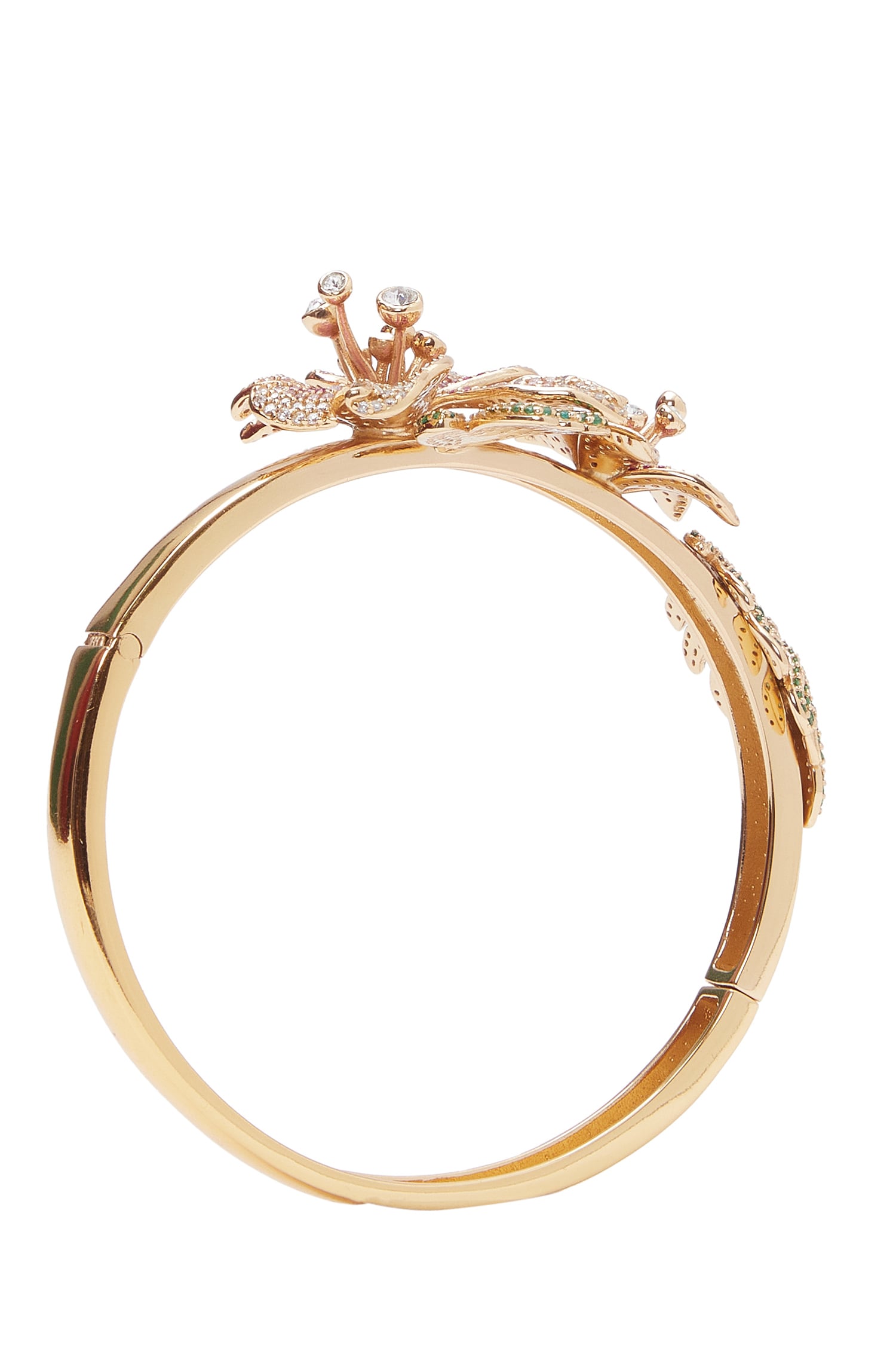 Floral Stone Embellished Bangle 