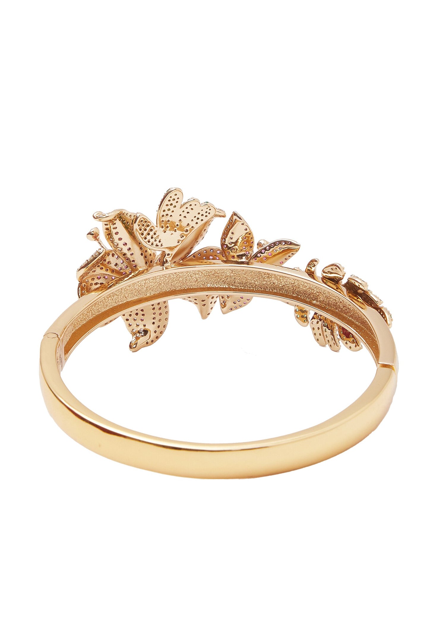 Floral Stone Embellished Bangle 
