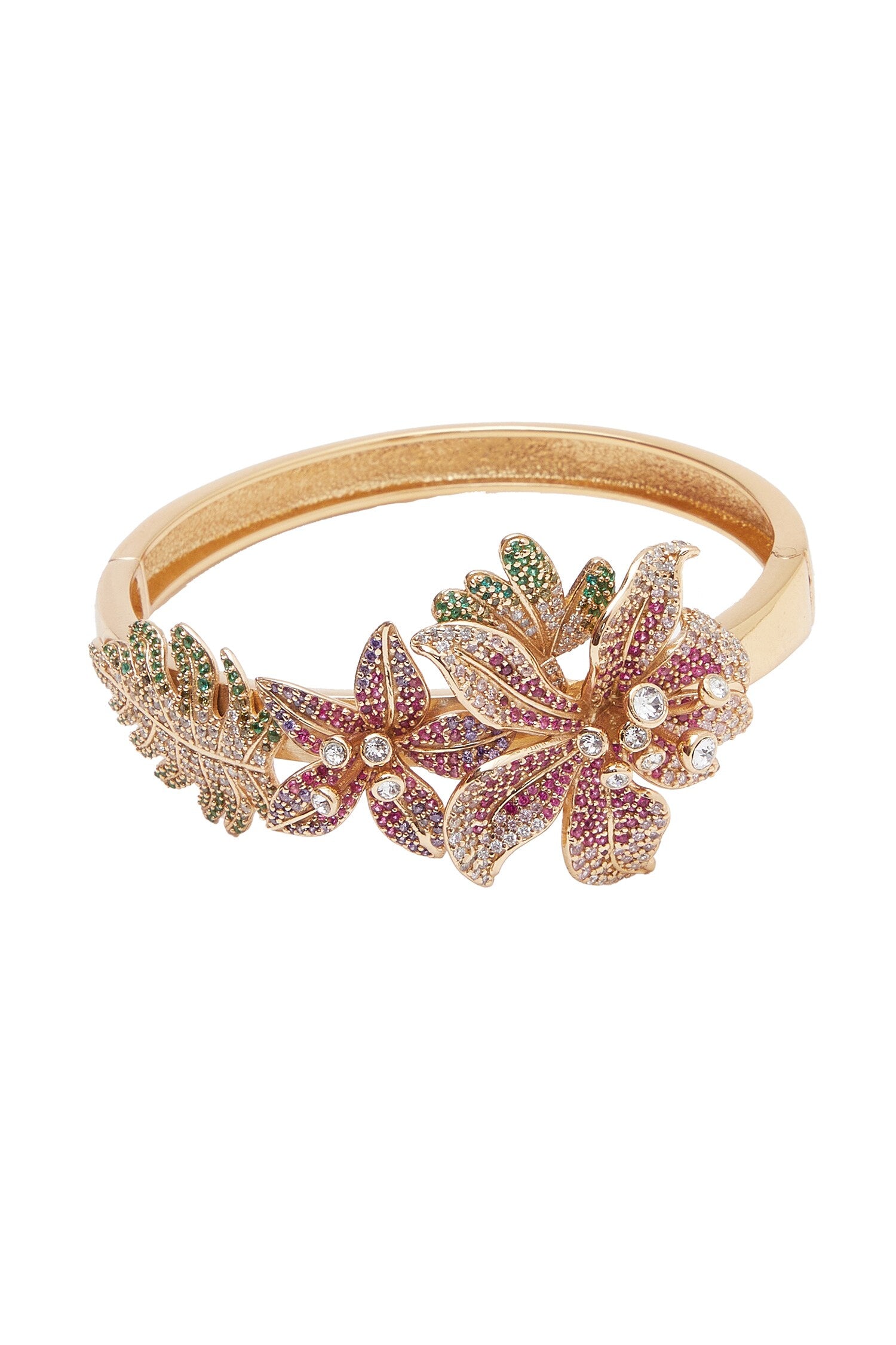 Floral Stone Embellished Bangle 