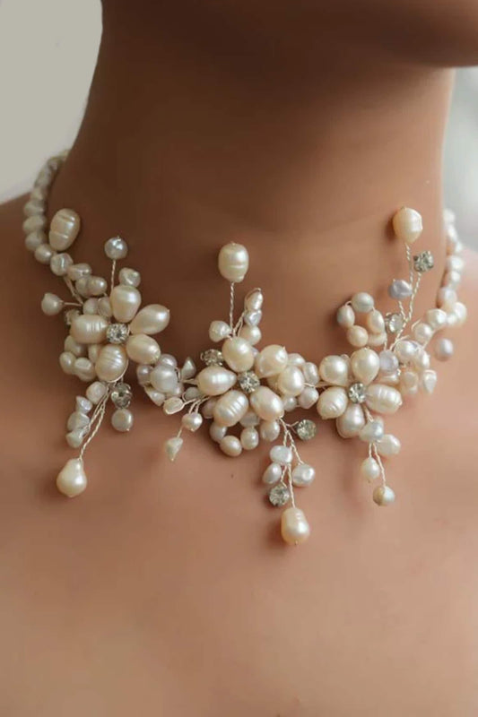 Ocean Mist Pearl Choker Necklace 