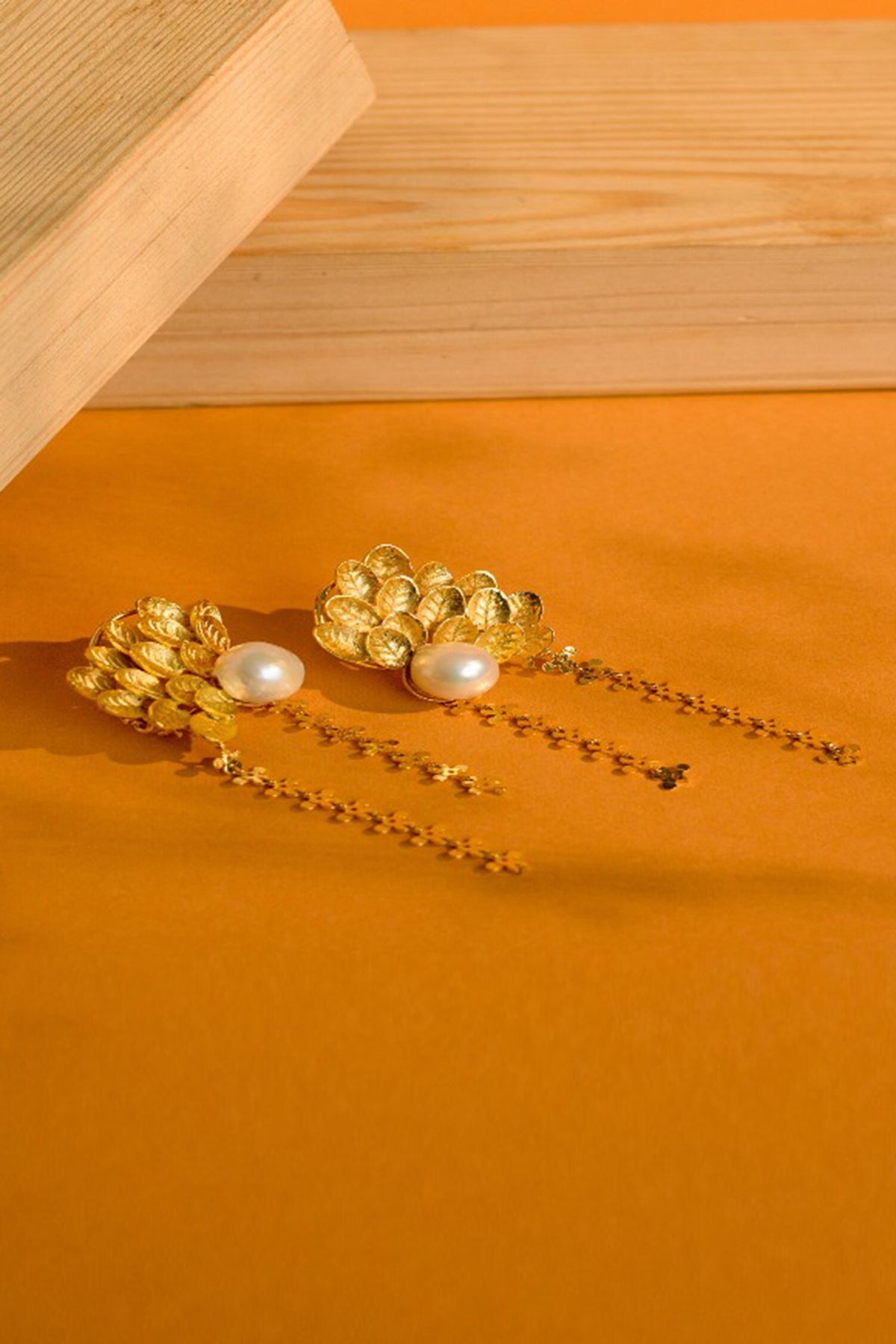 Gold Plated Baroque Beauty Earrings 