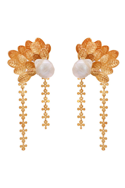Gold Plated Baroque Beauty Earrings 