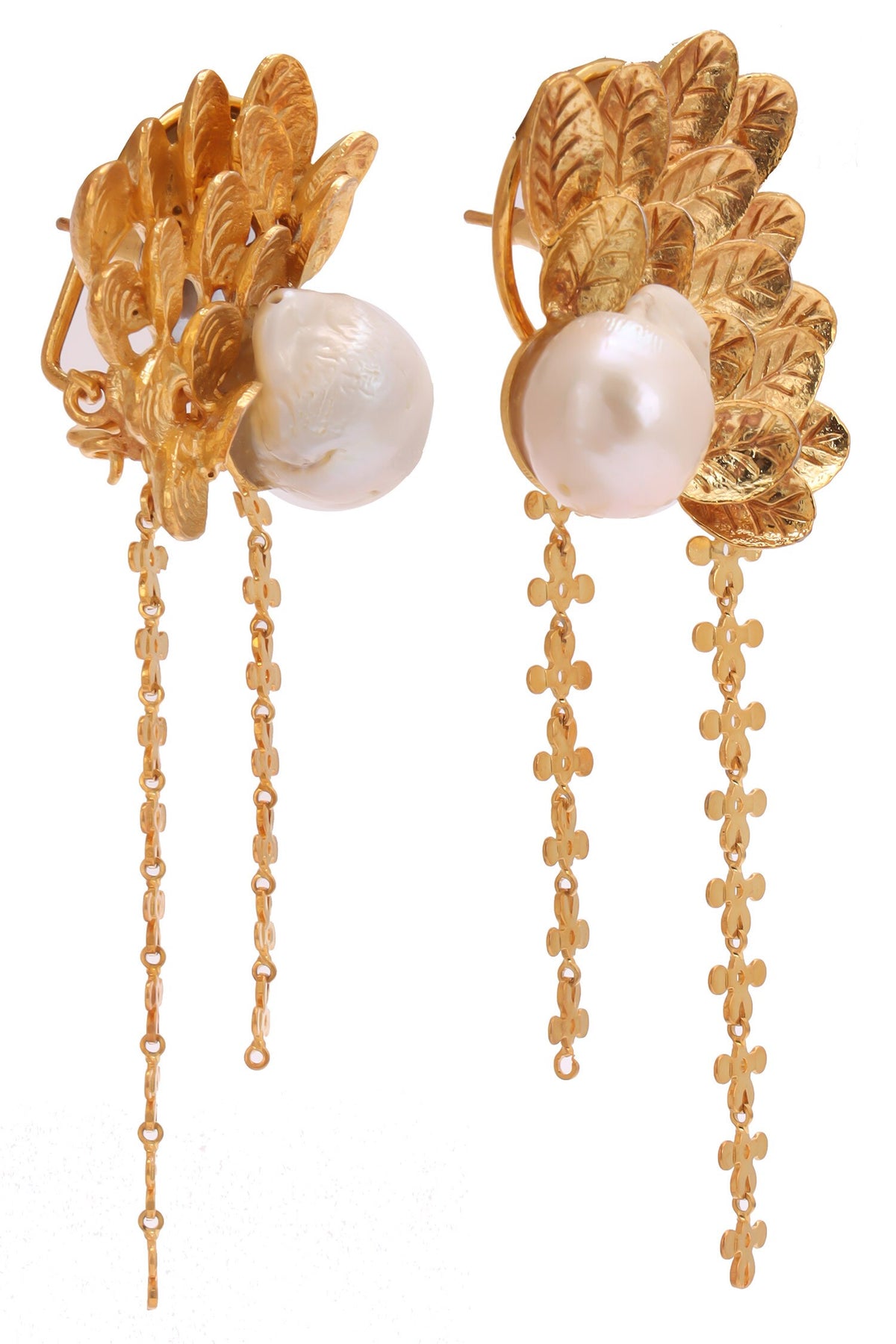 Gold Plated Baroque Beauty Earrings 