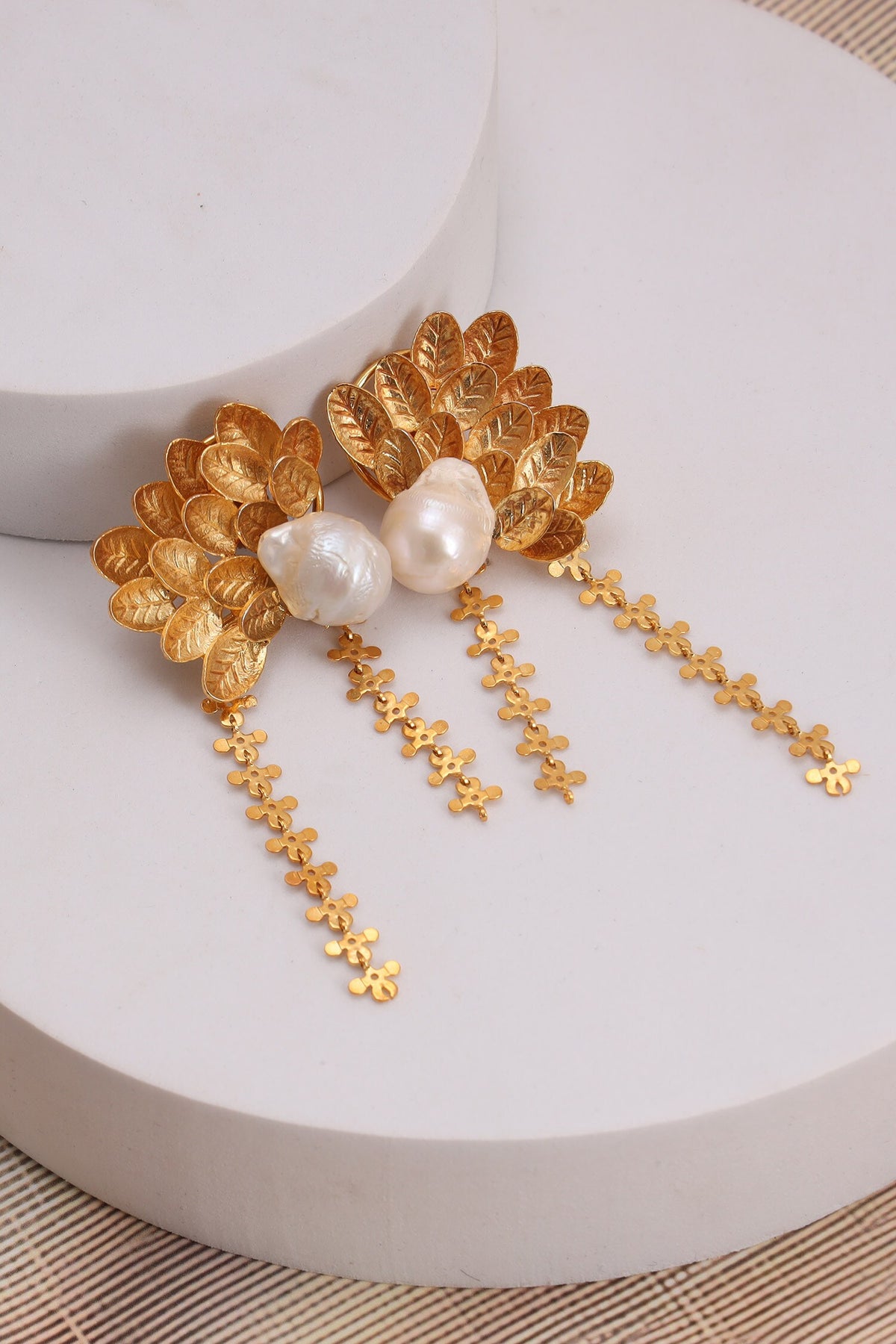 Gold Plated Baroque Beauty Earrings 