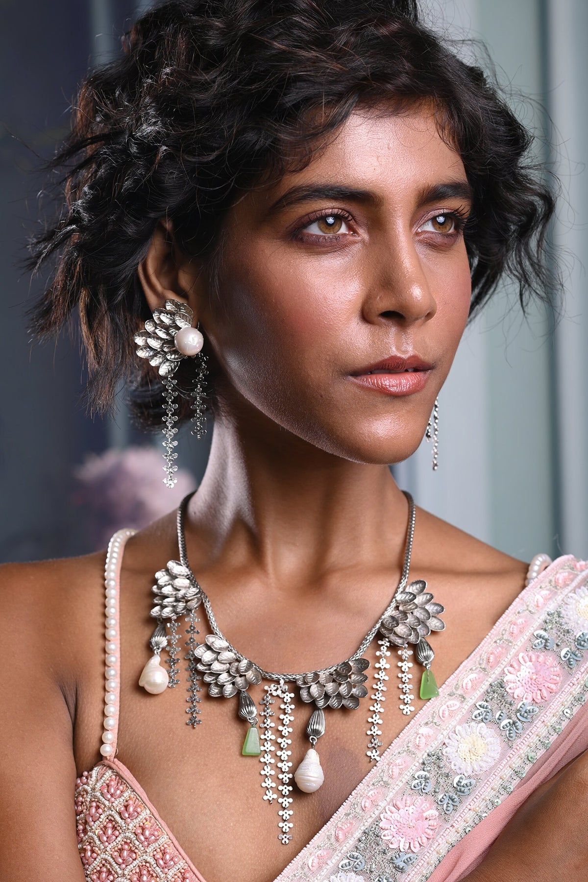 Silver Baroque Beauty Earrings 