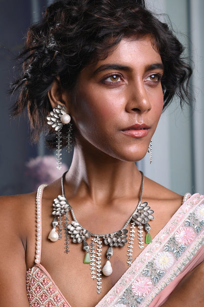 Silver Baroque Beauty Earrings 