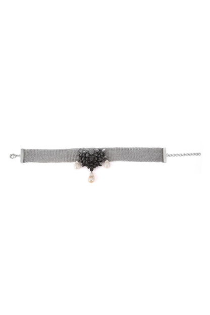 Handcrafted Baroque Pewter Choker 