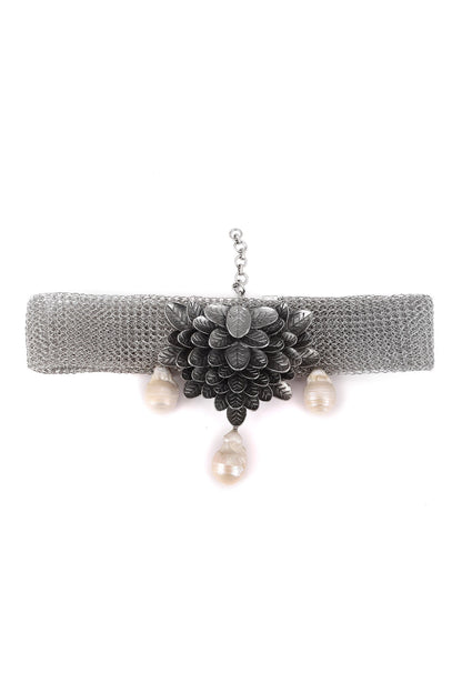 Handcrafted Baroque Pewter Choker 