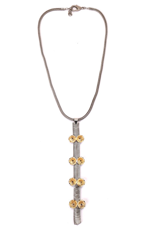 Gold & Silver Pendant Necklace 
