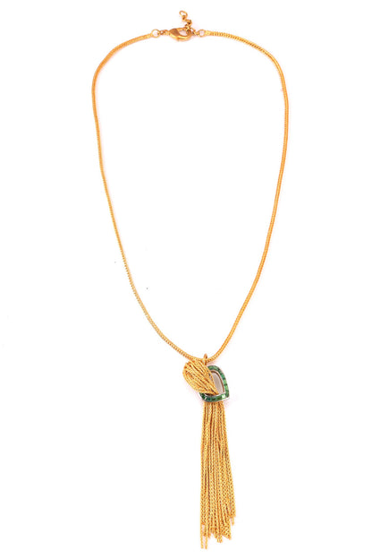 Gold Cascade Pendant Necklace 