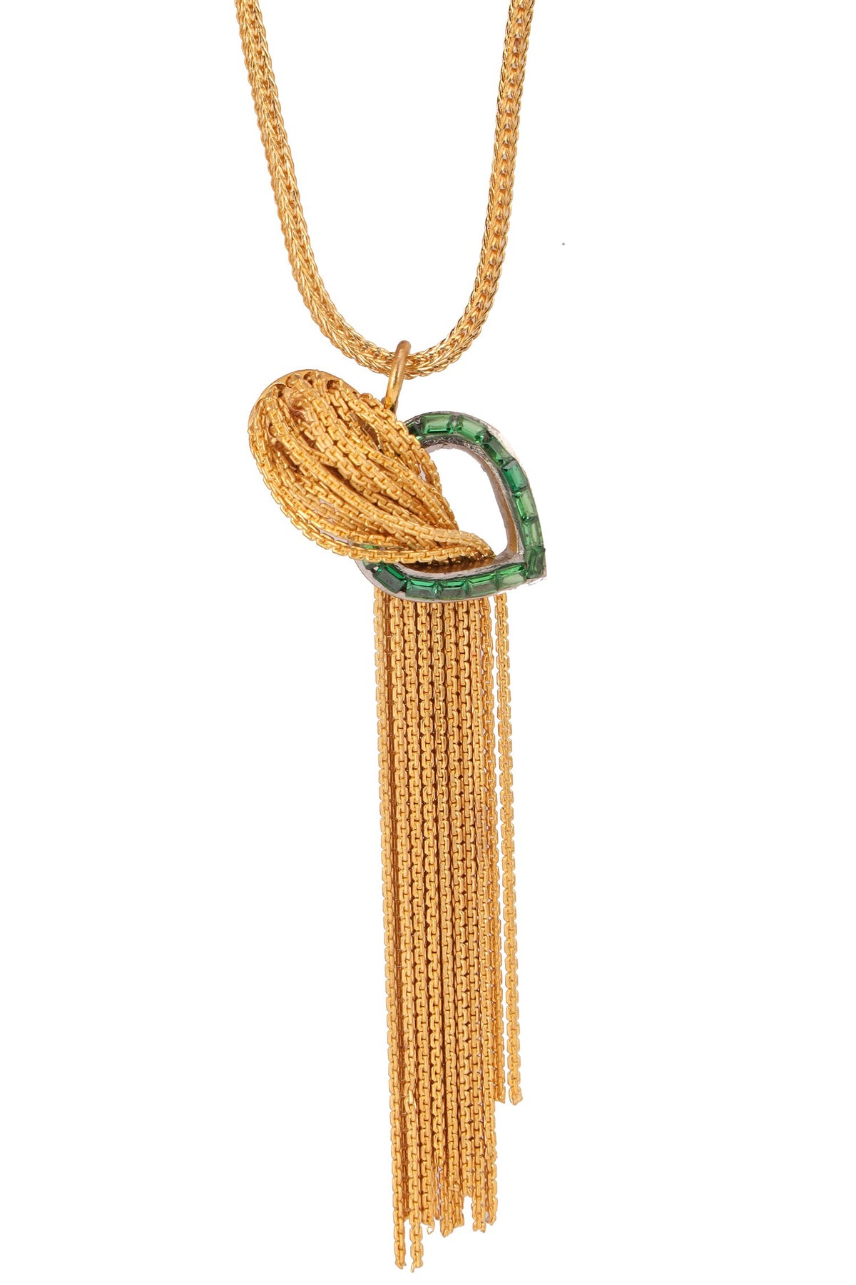 Gold Cascade Pendant Necklace 