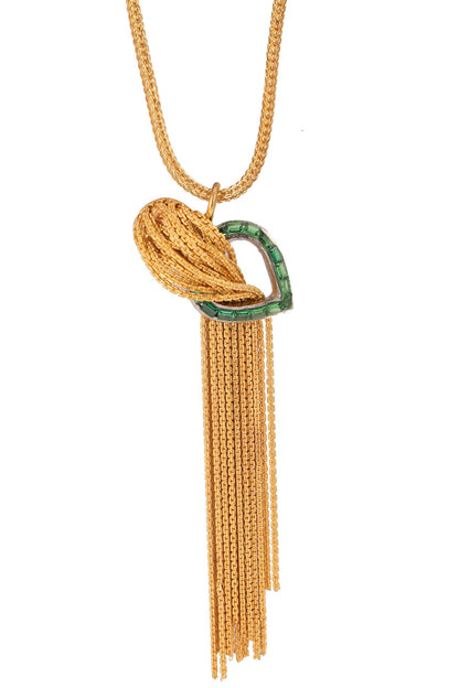 Gold Cascade Pendant Necklace 