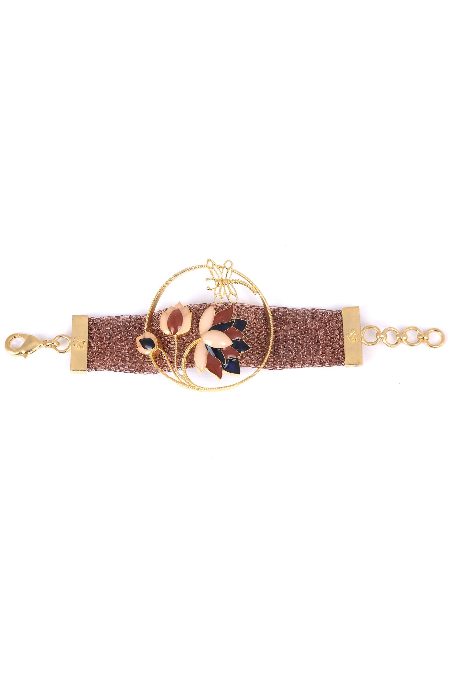 Rustic Weave Lotus Bracelet 