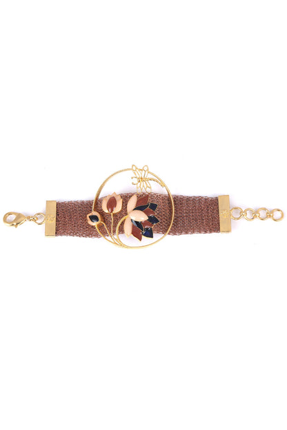 Rustic Weave Lotus Bracelet 