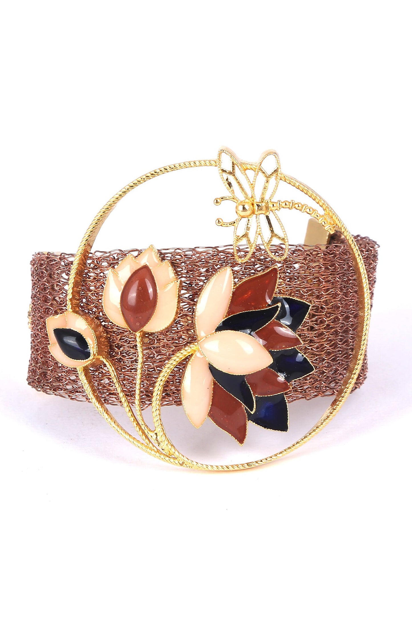 Rustic Weave Lotus Bracelet 