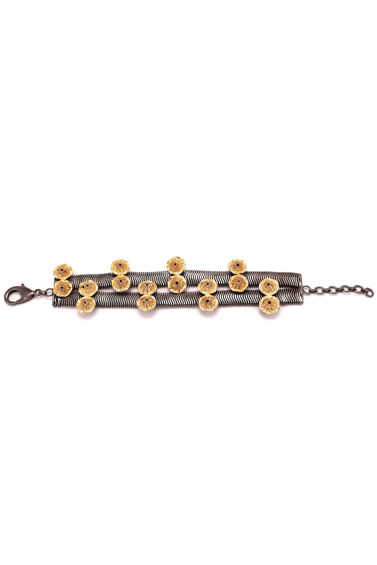 Designer Coral Black & Gold Bracelet 