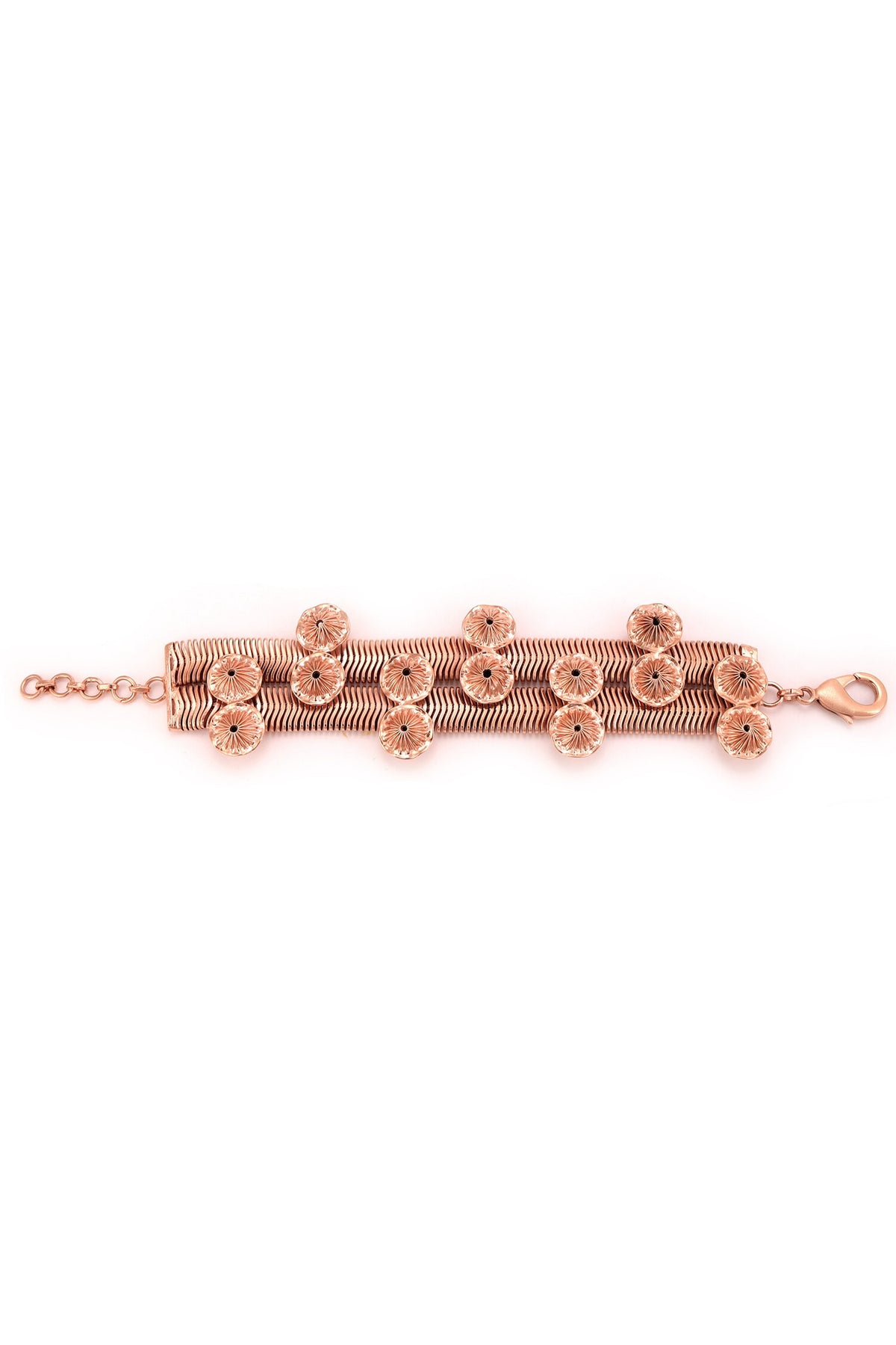 Floral Design Rose Gold Bracelet 