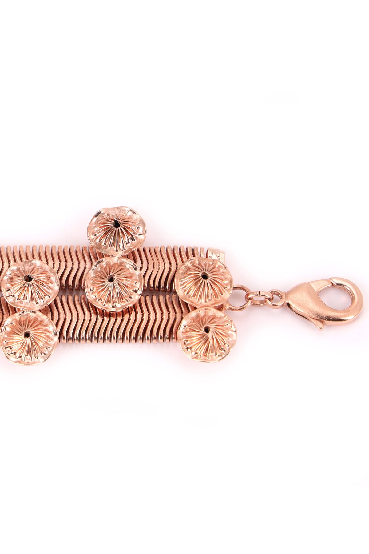 Floral Design Rose Gold Bracelet 
