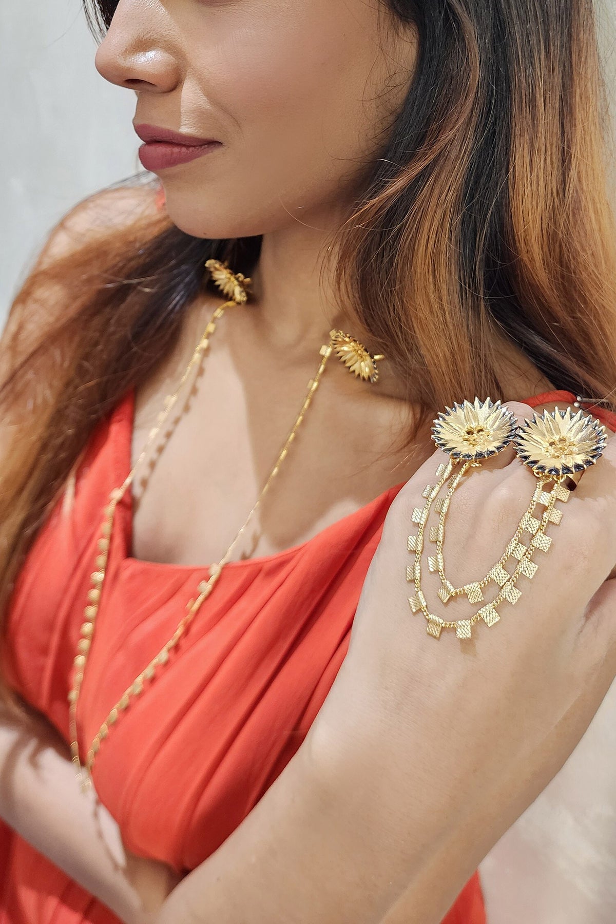 Gold Plated Designer Ring 