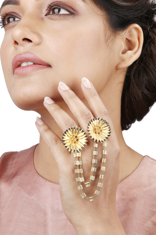 Gold Plated Designer Ring 