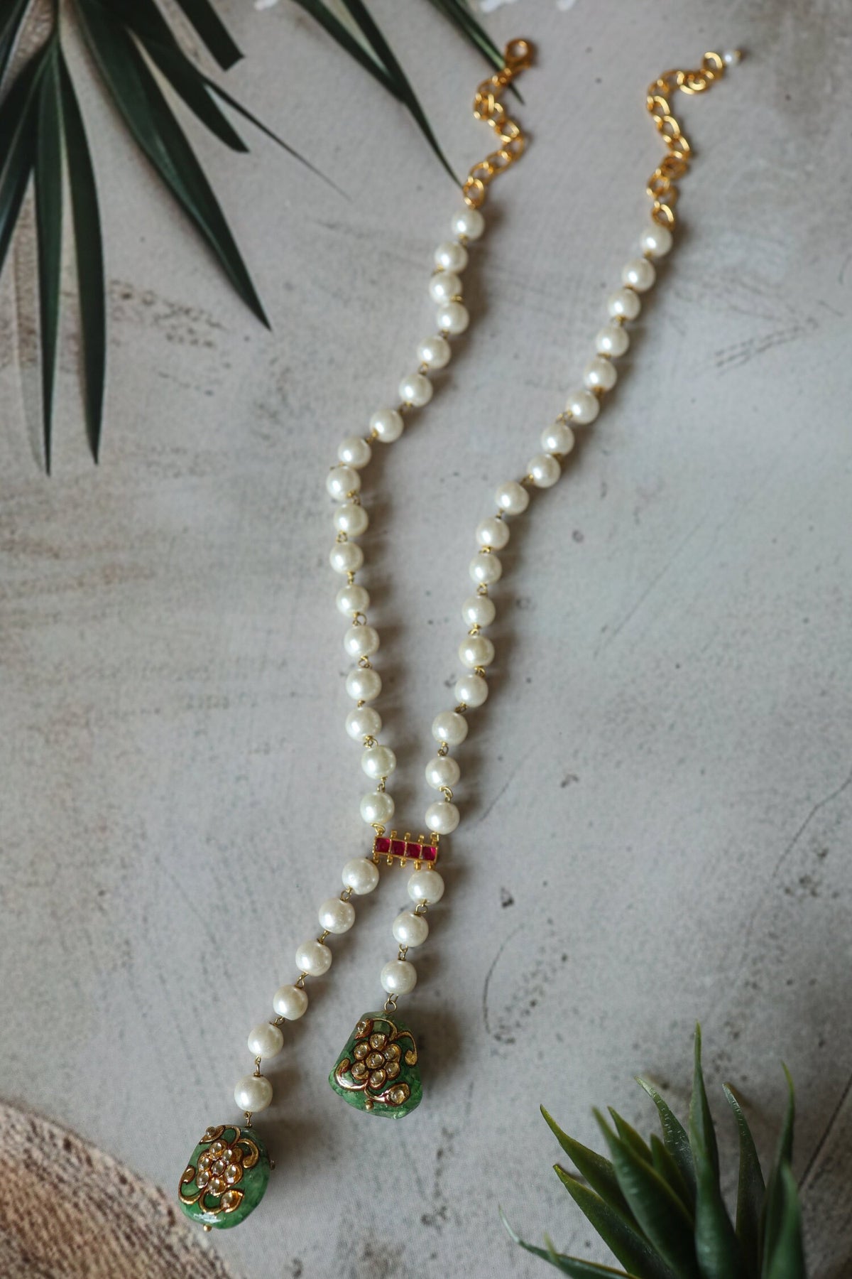 Kundan & Pearl Long Necklace 