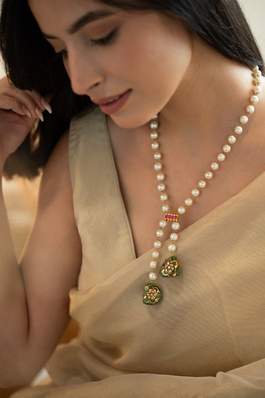 Kundan & Pearl Long Necklace 