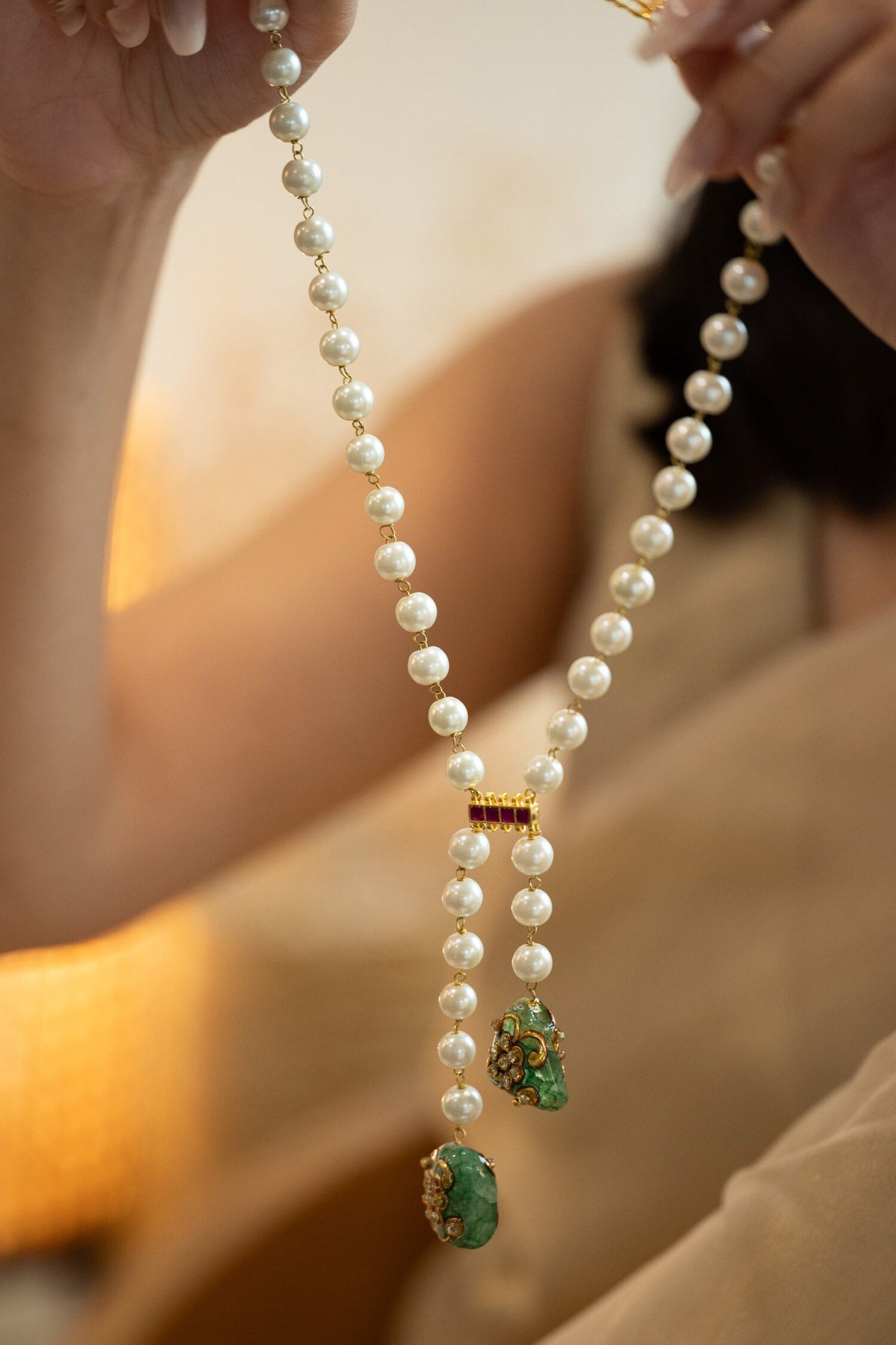 Kundan & Pearl Long Necklace 