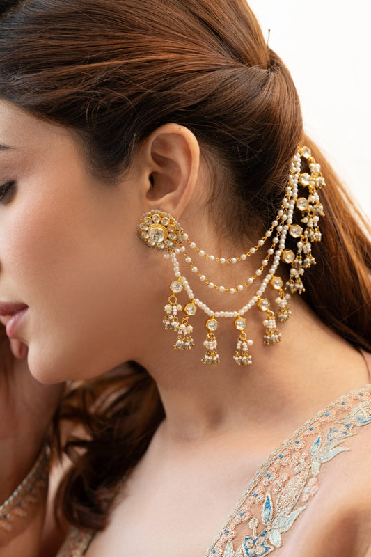 Kundan Onyx Designer Earrings 