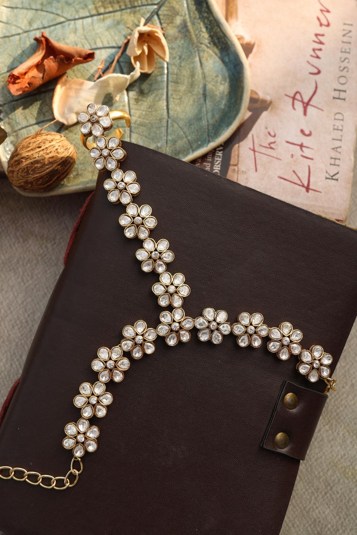Polki Floral Hathphool Bracelet 