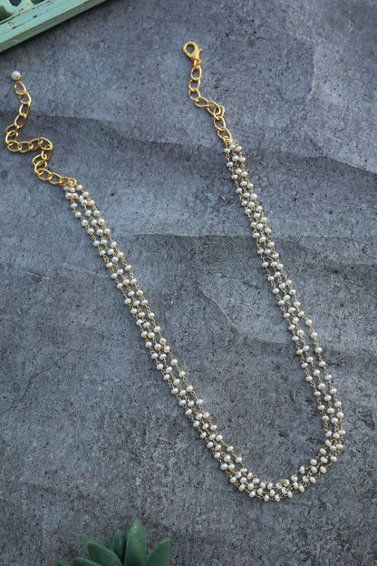 Layered Pearl Necklace 