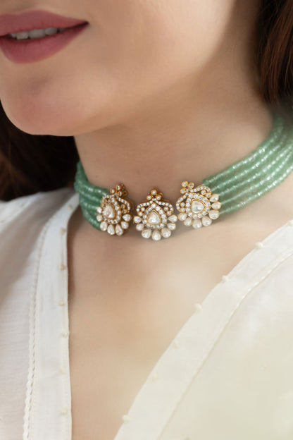 Mint Polki Choker Necklace 