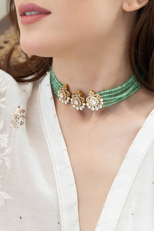 Mint Polki Choker Necklace 