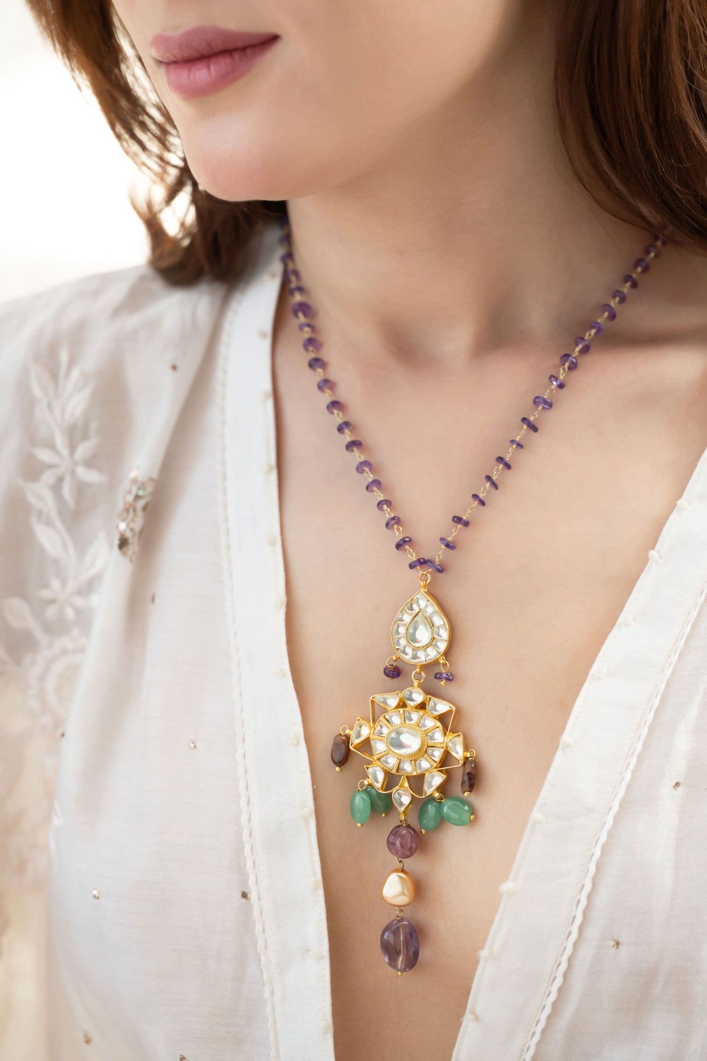Kundan Pendant Necklace 