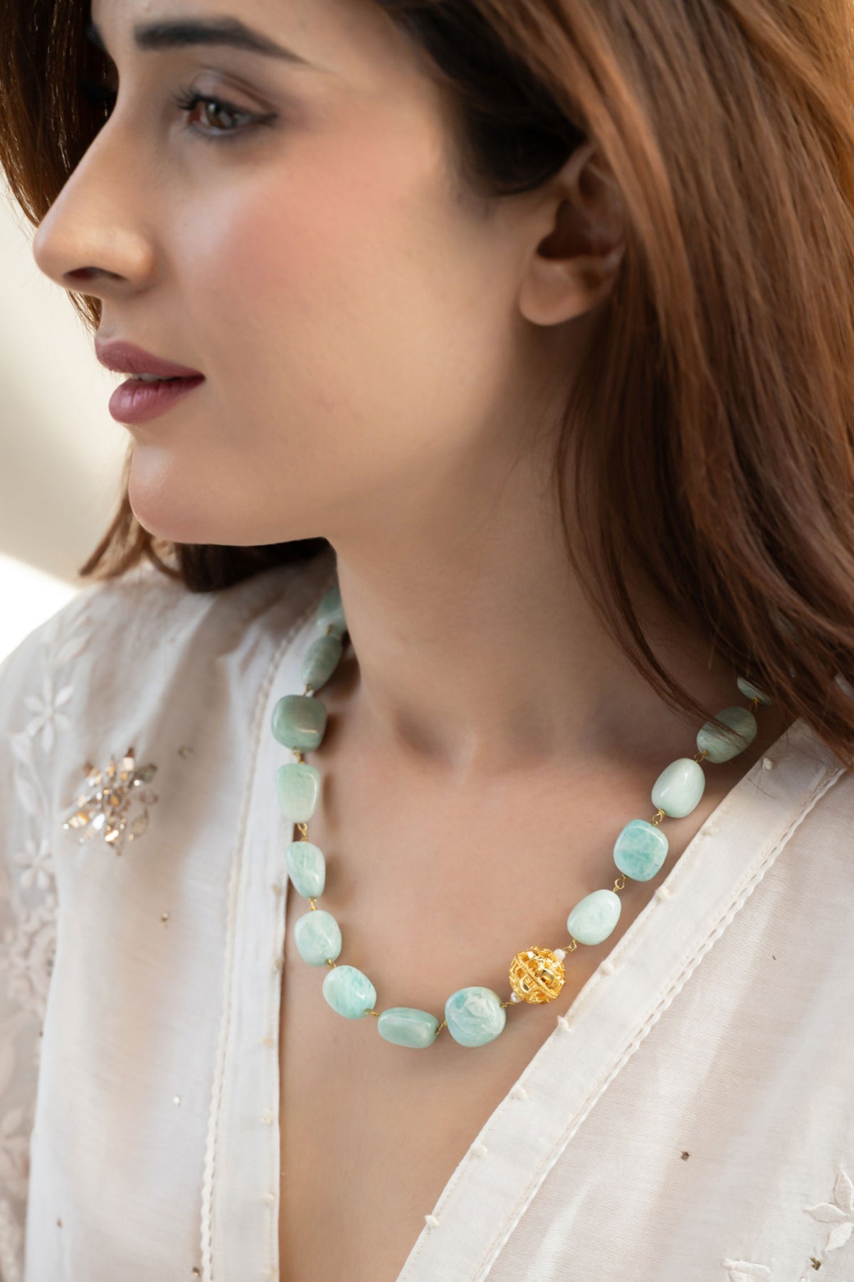 Larimar Stone Necklace 
