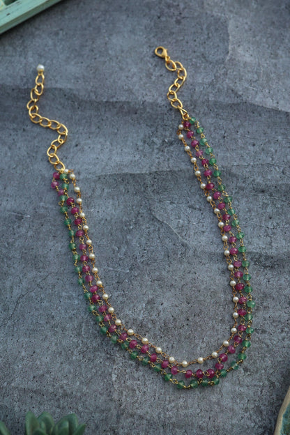 Multicolored Layered Choker 