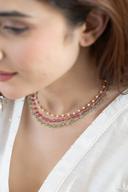 Multicolored Layered Choker 