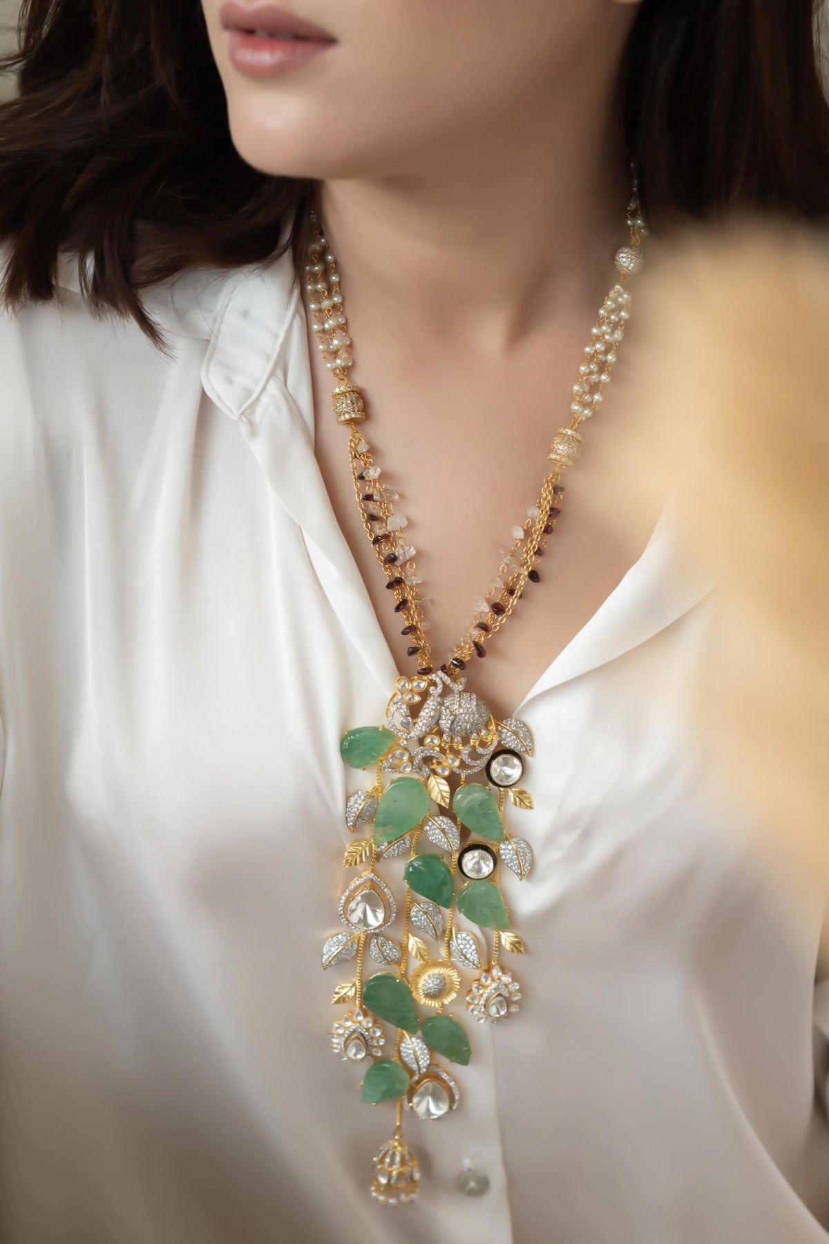 Mint Polki Necklace Set 
