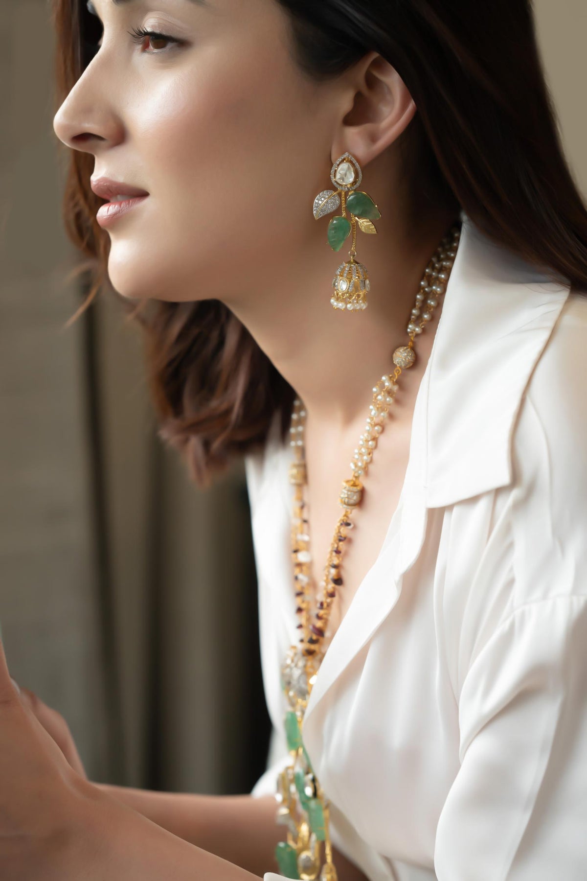Mint Polki Necklace Set 