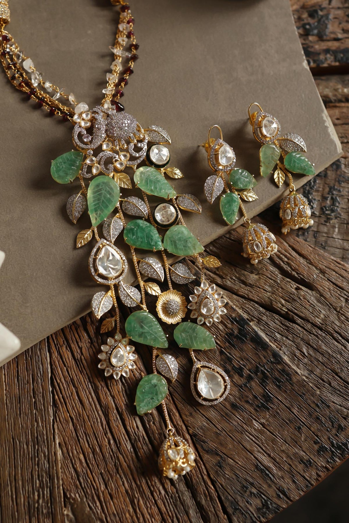 Mint Polki Necklace Set 