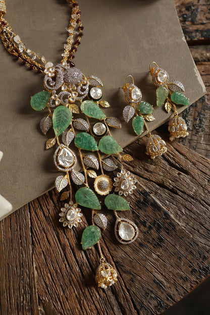 Mint Polki Necklace Set 