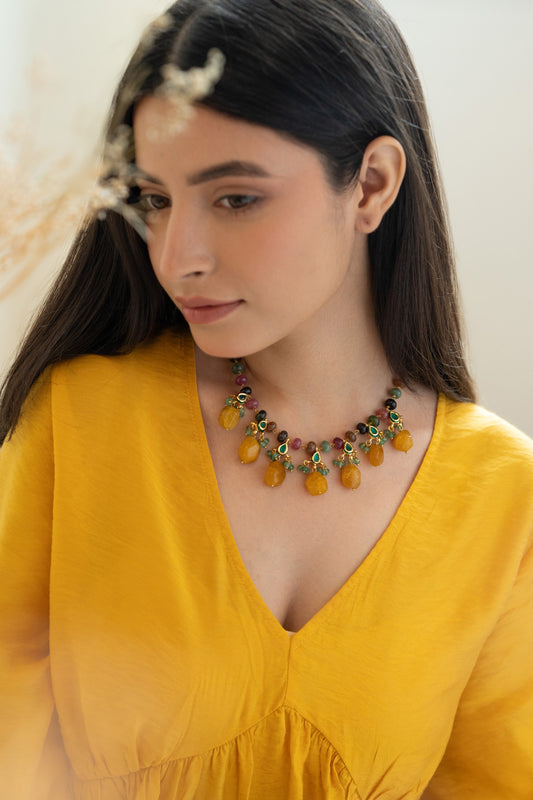Kundan Multi Color Choker Necklace 